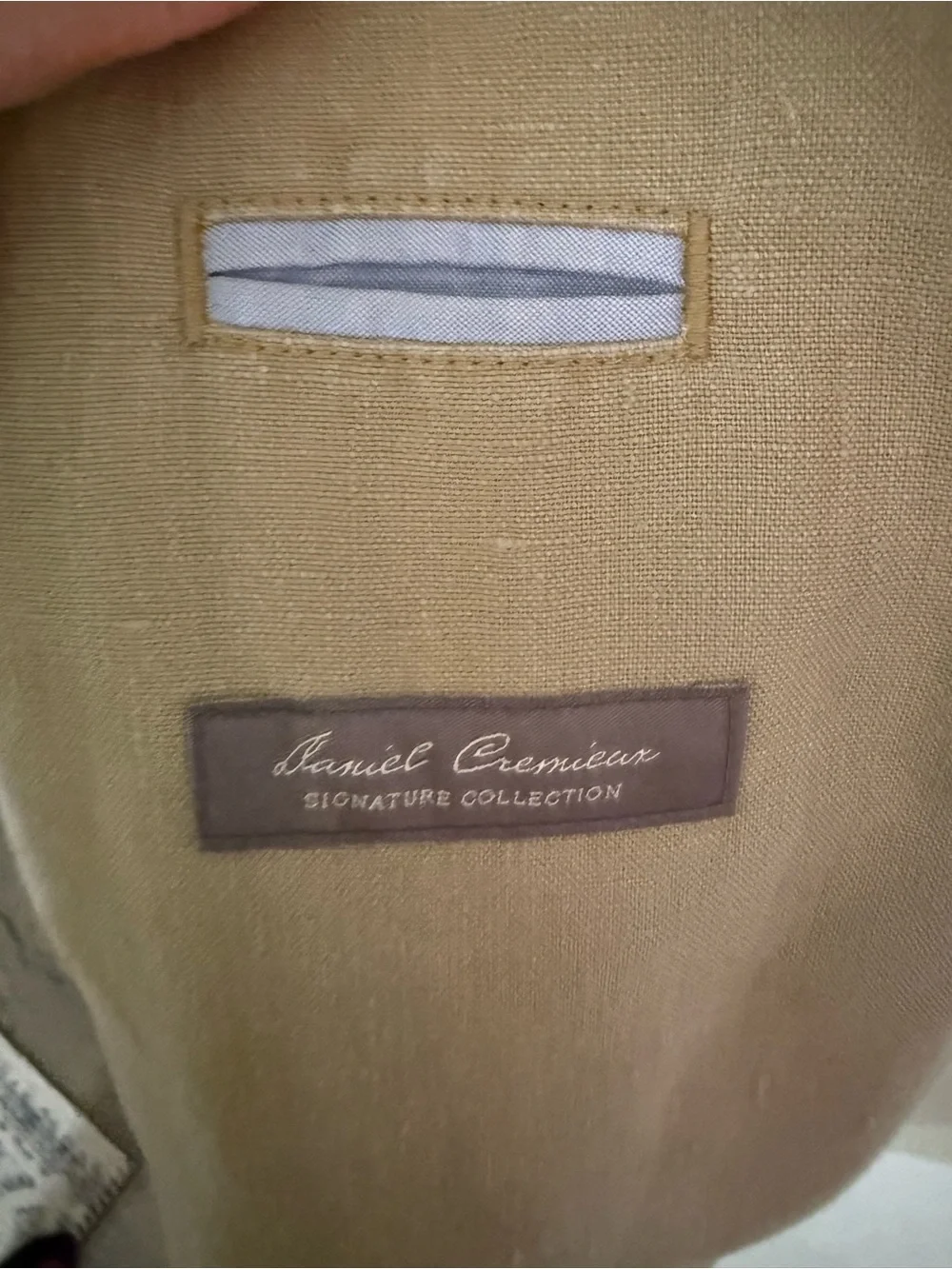Daniel Cremieux Signature Collection Linen Blend Blazer Jacket XL Tan Khaki